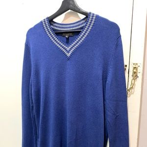 NEW Cobalt V Neck Knitted Preppy Sweater